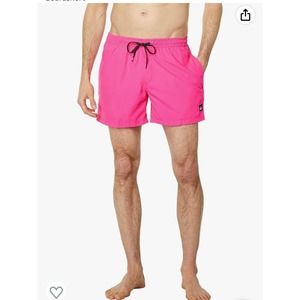 Quiksilver Pink Men's Flat Front Shorts